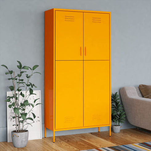 Lady Jillian -  Wardrobe Mustard Yellow 90x50x180 cm Steel
